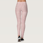 Blozende Roze Effen Getextureerde Kleur Leggings (Achterkant)