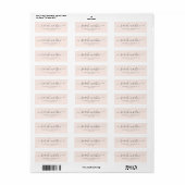 Blozende Roze Elegante Script Retouradres Etiket (Full Sheet)