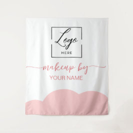 Blozende roze en witte Zakelijke Fotocabine Wandkleed