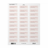 Blozende Roze Etiket (Full Sheet)