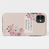 Blozende Roze Geloof Omringde Wijsheid Case-Mate iPhone Case (Achterkant (horizontaal))
