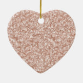 Blozende Roze Glitter Harten Liefde Keramisch Ornament (Achterkant)