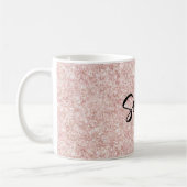 Blozende Roze Glitter Koffiemok (Links)