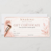 Blozende Roze Goud QR Schoonheidssalon Giftcertifi (Voorkant)