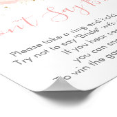 Blozende Roze Gouden Bloemen Bruid Zeg Niet Trouws Poster (Hoek)