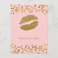 Blozende Roze & Gouden Nep Folie Confetti Stippen