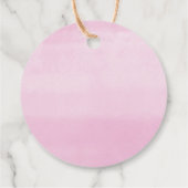 Blozende roze groen zomer lente bloem bedankjes labels (Achterkant)