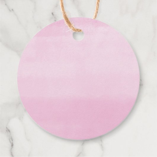 Blozende roze groen zomer lente bloem bedankjes labels (Achterkant)