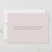 Blozende Roze Groene Waterverf Bladeren Bedankkaart (Achterkant)