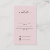 Blozende Roze Haarstylist Prijslijst Service Menu Visitekaartje (Achterkant)