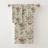 Blozende Roze Handdoeken Badaccent met Vintage-Inv (Insitu)