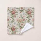 Blozende Roze Handdoeken Badaccent met Vintage-Inv (Wasdoekje)