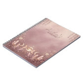 Blozende Roze Hemelse Maanfase Notitieboek Dagboek (Linkerzijde)