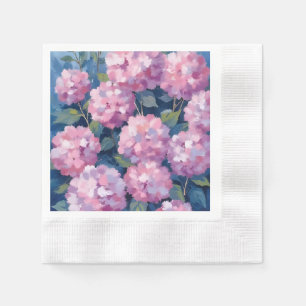 Blozende Roze Hortensia Bloemen Servet