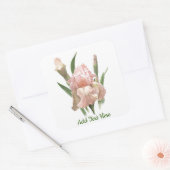 Blozende Roze Iris Vierkante Sticker (Envelop)