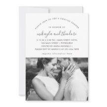 Blozende Roze Koppel Baby Shower Foto Uitnodiging