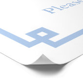 Blozende Roze & Lichtblauwe Chinoiserie Bruidsdouc Poster (Hoek)