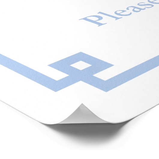 Blozende Roze & Lichtblauwe Chinoiserie Bruidsdouc Poster (Hoek)