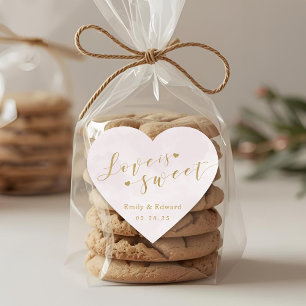 Blozende Roze Liefde is Zoete Trouw Zoete Behandel Hart Sticker