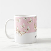 Blozende Roze Luchten & Vlinders Koffiemok (Links)