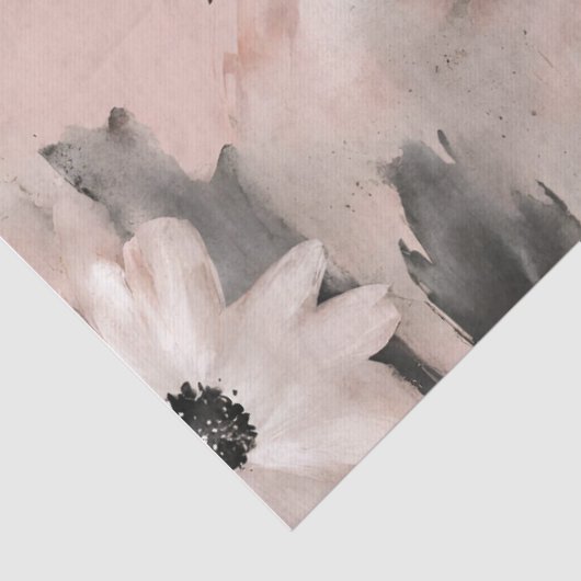 Blozende Roze Madelief Bloemendecoupe  Tissuepapier (Detail)