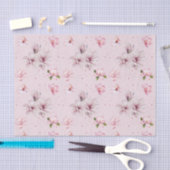 Blozende Roze Magnolia Bloemenschildering Waterver Tissuepapier (Craft)