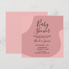Blozende Roze Mauve Moderne Minimalistische Baby S Kaart