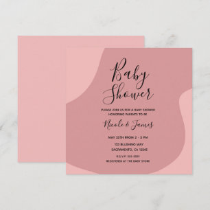 Blozende Roze Mauve Moderne Minimalistische Baby S Kaart