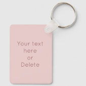 Blozende roze met donkere naam of monogram set en sleutelhanger (Achterkant)