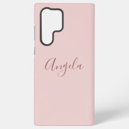 Blozende Roze met Donkere Naam of Monogram Set Samsung Galaxy Hoesje