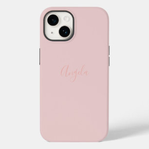 Blozende Roze met Naam iPhone 14 Hoesje