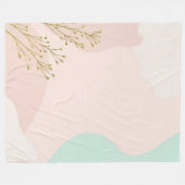 Blozende Roze Mint Abstract Modieuze Collectie Fleece Deken (Voorkant (Horizontaal))
