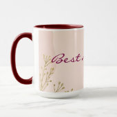 Blozende Roze Mint Abstract Modieuze Collectie Mok (Links)