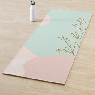 Blozende Roze Mint Abstract Trendy Collectie Yogamat