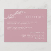 Blozende Roze Moderne Gesjabloneerde Botanische De Informatiekaartje (Voorkant)