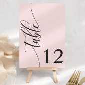 Blozende Roze Moderne Kalligrafie Bruiloft Kaart
