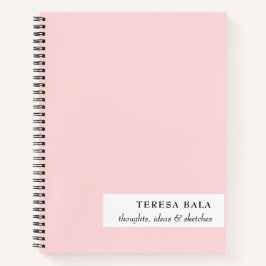 Blozende Roze Moderne Minimalistische Ontwerp Notitieboek