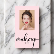 Blozende Roze Moderne Script Foto Make-up Artiest