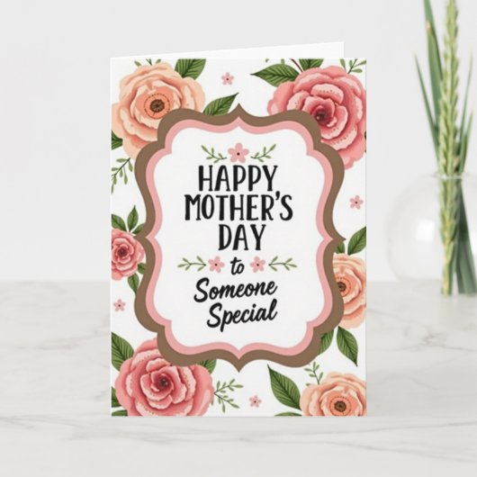 Blozende Roze Moeder Liefde Kaart (Voorkant)