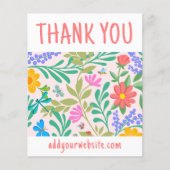 Blozende Roze Mooie Bloemige Bedankt Voor Uw Aanko (Voorkant)