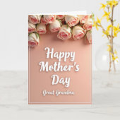 Blozende Roze Opoe Kaart (Gele Bloem)