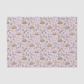 Blozende Roze Paddenstoelen Coquettecore Vrouwelij Tissuepapier (Voorkant)