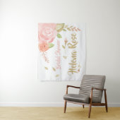 Blozende Roze & Perzikkleurige Rozen Bruids Trouw  Wandkleed (In situ)