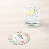 Blozende Roze Pioen Bruidsdouche Kartonnen Onderzetters (Insitu)