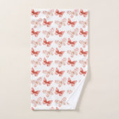 Blozende Roze Rode Vlinders   Bad Handdoek (Handdoek)