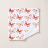 Blozende Roze Rode Vlinders   Bad Handdoek (Wasdoekje)