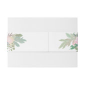 Blozende Roze Romantische Bloem Uitnodigingen Wikkel (Achterkant Voorbeeld)