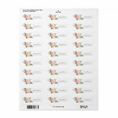 Blozende Roze Roos Bloem Adreslabel Etiket (Full Sheet)