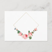 Blozende Roze Roos Bloemige Elegante Wensput Informatiekaartje (Achterkant)