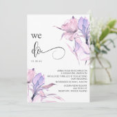 *~* Blozende Roze Roos Bloemige RSVP AR15 Bruiloft Kaart (Staand voorkant)